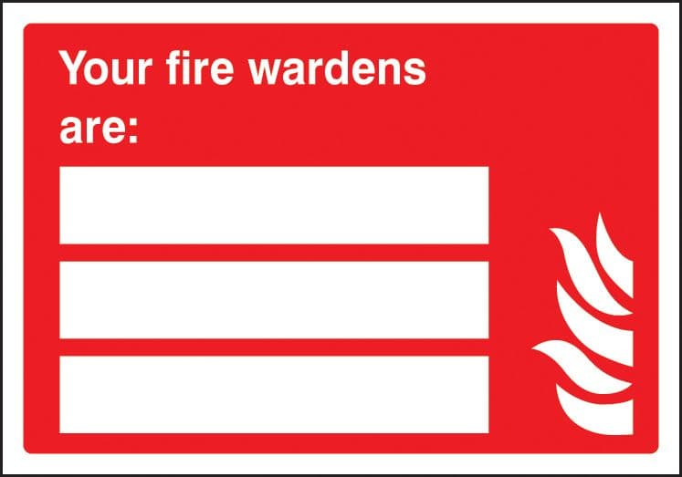 21037E Your fire wardens are Self Adhesive Vinyl (200x150mm) Safety Sign