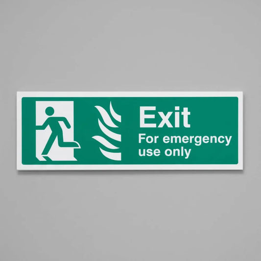 Exit for emergency use only left - HTM