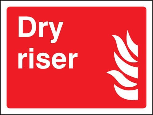 21103E Dry riser Self Adhesive Vinyl (200x150mm) Safety Sign