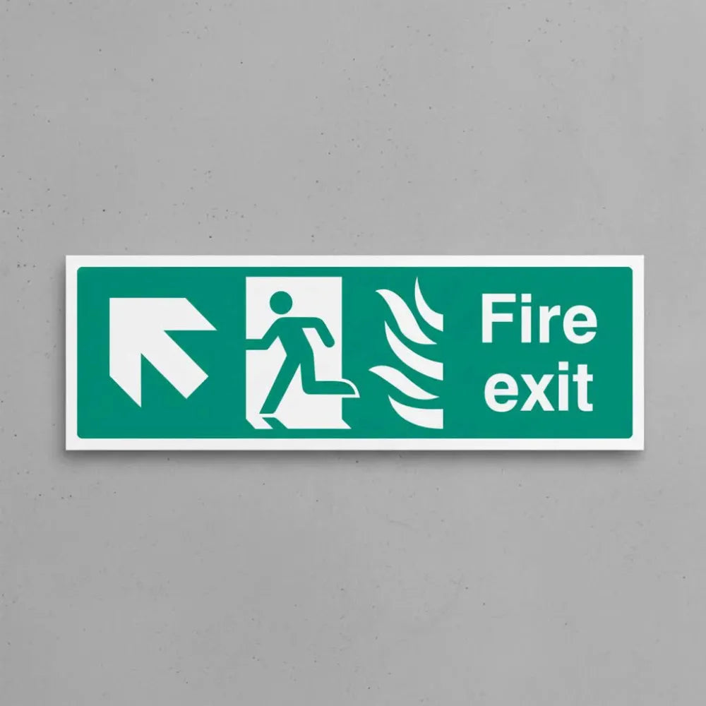 Fire exit - arrow up left HTM