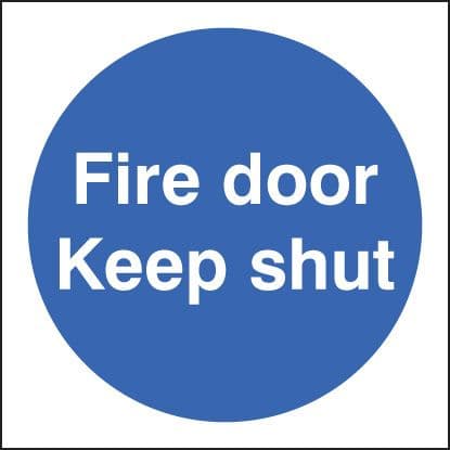 21610U Fire door keep shut Self Adhesive Vinyl (100x100mm) Safety Sign