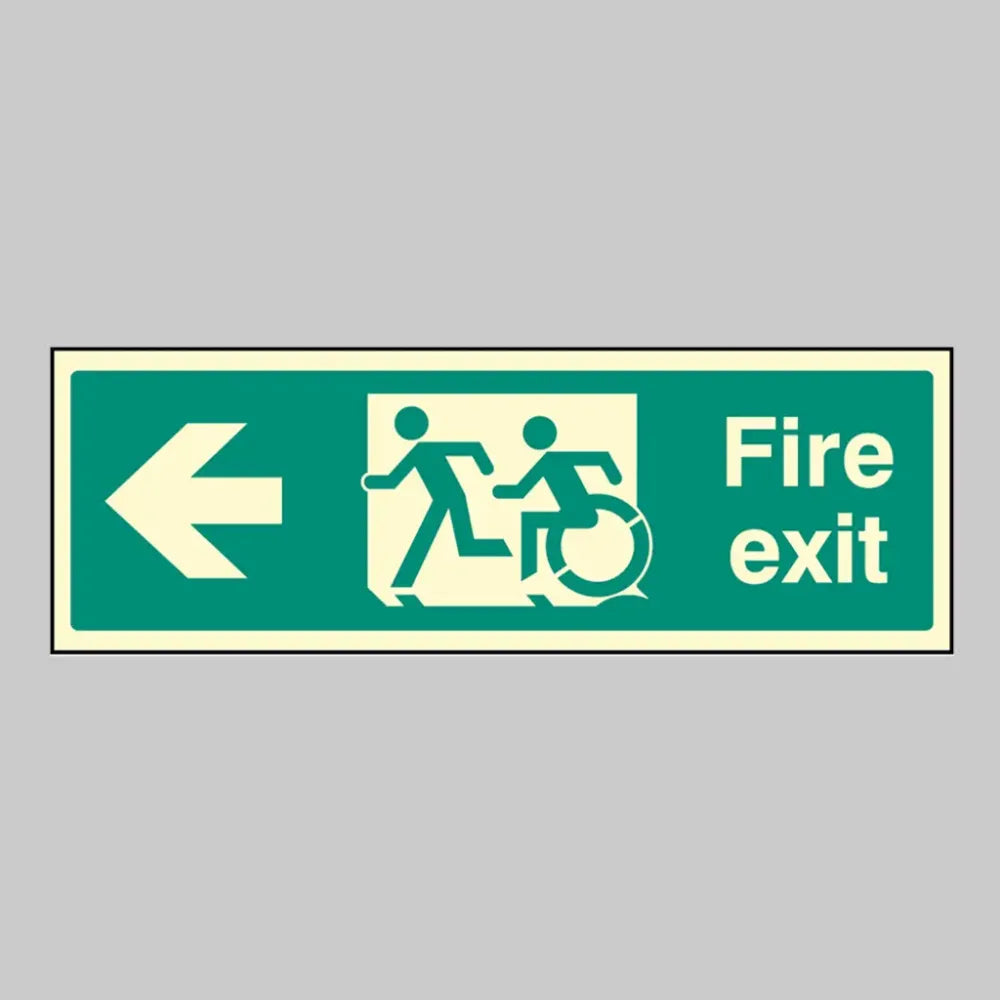 Disabled fire exit arrow left - inclusive design