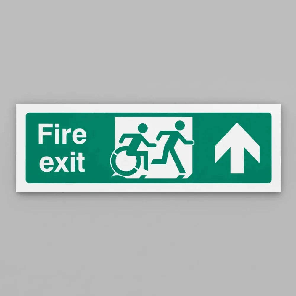 Disabled fire exit arrow up - inclusive design