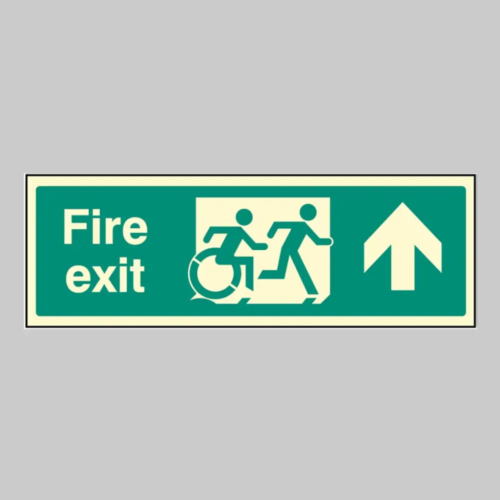 Disabled fire exit arrow up - inclusive design