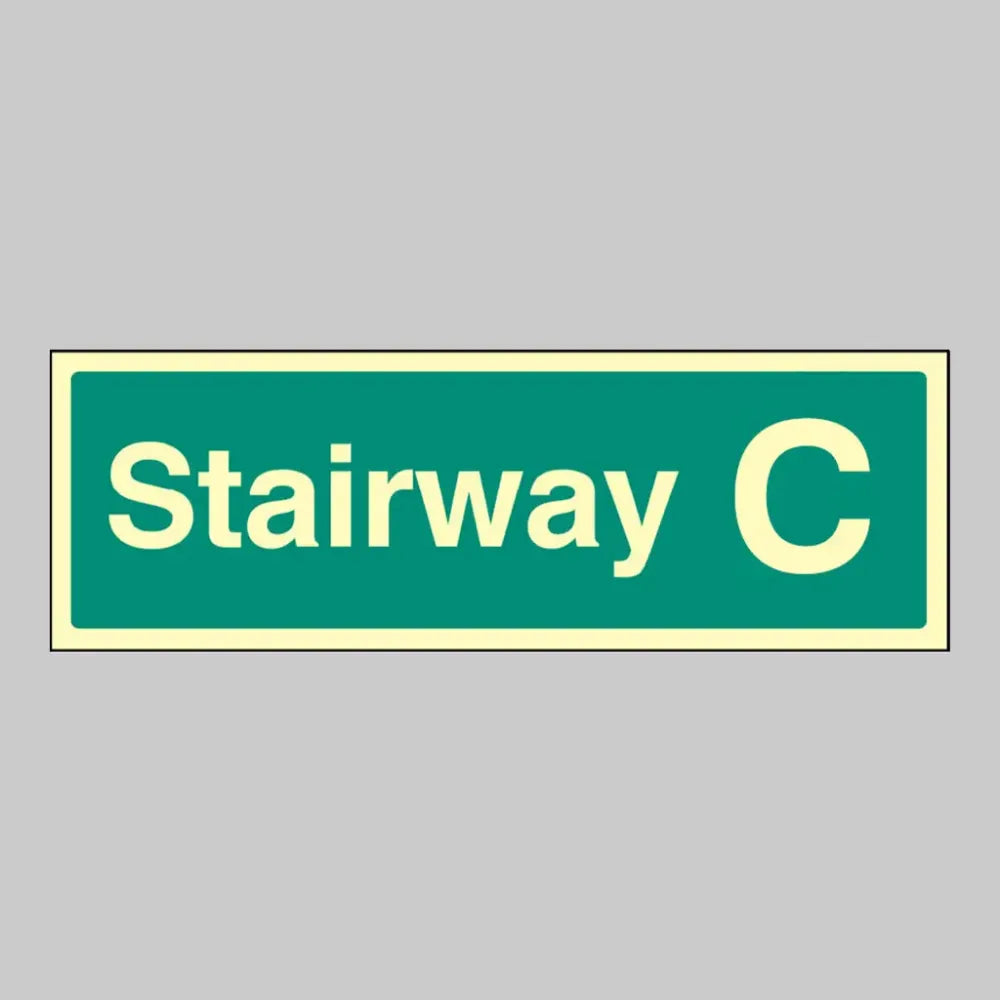 32179L Stairway C Photoluminescent Rigid (450x150mm) Safety Sign