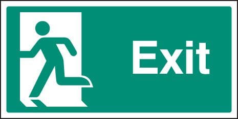 22057X Final exit left Self Adhesive Vinyl (200x100mm) Safety Sign