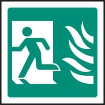 22109C Running man symbol - left HTM Self Adhesive Vinyl (150x150mm) Safety Sign