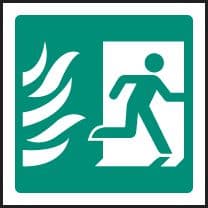 22110C Running man symbol - right HTM Self Adhesive Vinyl (150x150mm) Safety Sign
