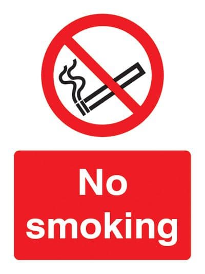 23003P No smoking Self Adhesive Vinyl (600x400mm) Safety Sign