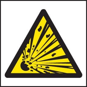 24217F Explosive symbol Self Adhesive Vinyl (200x200mm) Safety Sign