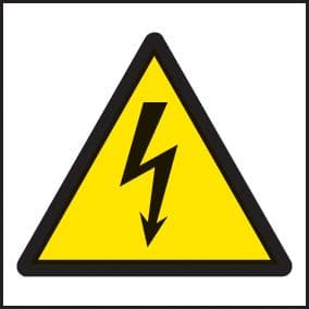 24218F Electricity symbol Self Adhesive Vinyl (200x200mm) Safety Sign