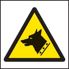 24220F Guard dog symbol Self Adhesive Vinyl (200x200mm) Safety Sign