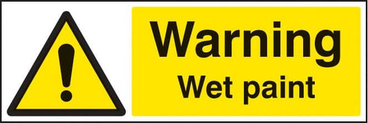 24253G Warning wet paint Self Adhesive Vinyl (300x100mm) Safety Sign