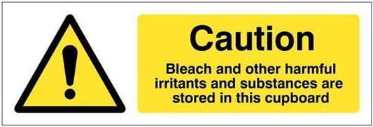 24400G Caution Bleach and other harmful irritants and substances are stored in this cupboard