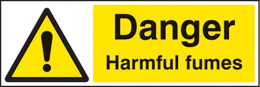 24412G Danger harmful fumes Self Adhesive Vinyl (300x100mm) Safety Sign