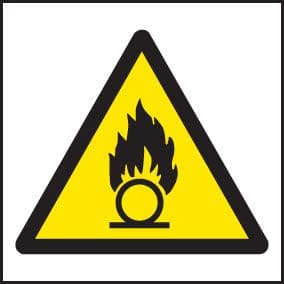 24417F Oxidising agent symbol Self Adhesive Vinyl (200x200mm) Safety Sign