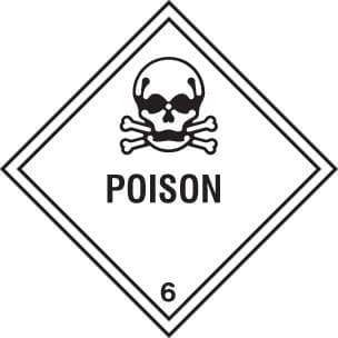24438U Poison Self Adhesive Vinyl (100x100mm) Safety Sign