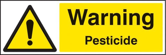 24457G Warning pesticide Self Adhesive Vinyl (300x100mm) Safety Sign