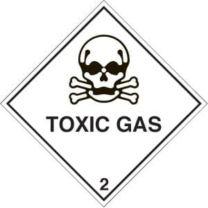 24508U Toxic gas diamond Self Adhesive Vinyl (100x100mm) Safety Sign