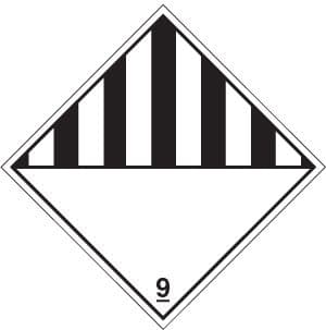 24513U Black / white diamond Self Adhesive Vinyl (100x100mm) Safety Sign