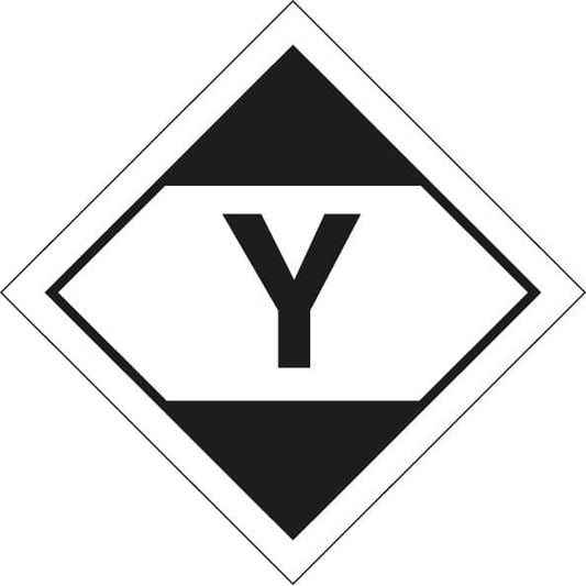 24558U LQ diamond Y - air transport (ADR 2011) Self Adhesive Vinyl (100x100mm) Safety Sign