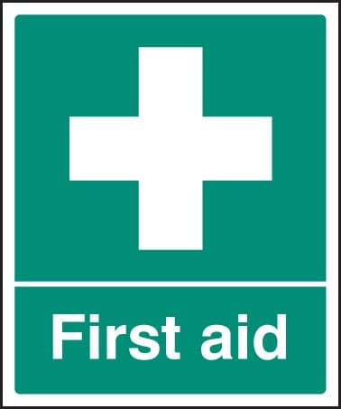 26002H First aid Self Adhesive Vinyl (300x250mm) Safety Sign