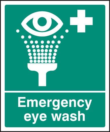 26003H Emergency eye wash Self Adhesive Vinyl (300x250mm) Safety Sign