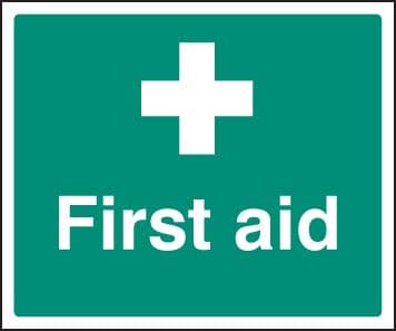 26019H First aid Self Adhesive Vinyl (300x250mm) Safety Sign