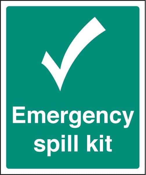 26030H Emergency spill kit Self Adhesive Vinyl (300x250mm) Safety Sign