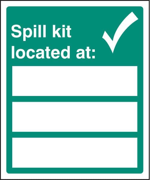 26032H Spill kit located at Self Adhesive Vinyl (300x250mm) Safety Sign