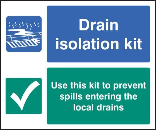 26046H Drain isolation kit Self Adhesive Vinyl (300x250mm) Safety Sign