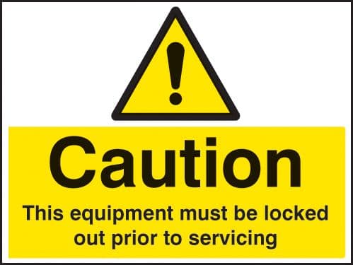 26240A Caution This equipment must be locked out prior to servicing Self Adhesive Vinyl (100x75mm)