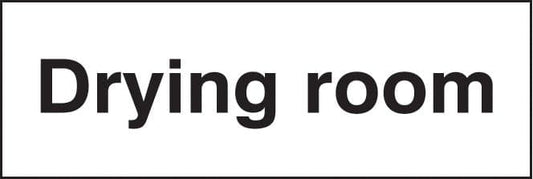 26424M Drying room Self Adhesive Vinyl (600x200mm) Safety Sign
