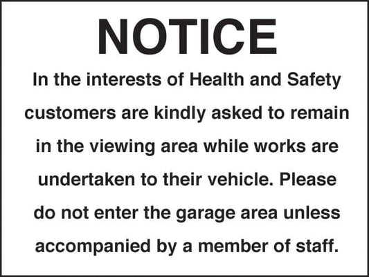 26518E Notice in the interest of health Self Adhesive Vinyl (200x150mm) Safety Sign