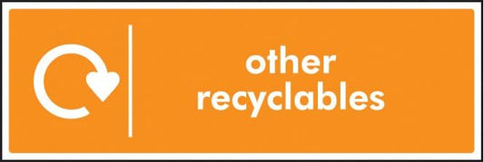26660G WRAP Recycling Sign - Other recyclables Self Adhesive Vinyl (300x100mm) Safety Sign