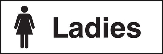 27009G Ladies (with ladies symbol) Self Adhesive Vinyl (300x100mm) Safety Sign