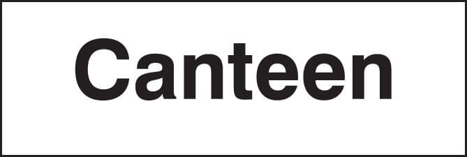 27010L Canteen Self Adhesive Vinyl (450x150mm) Safety Sign