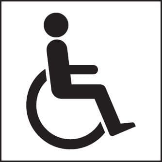 27027F Disabled symbol Self Adhesive Vinyl (200x200mm) Safety Sign