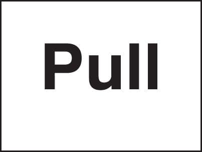 27029E Pull Self Adhesive Vinyl (200x150mm) Safety Sign