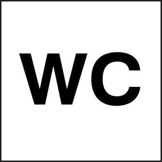 27048F WC Self Adhesive Vinyl (200x200mm) Safety Sign