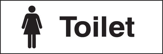 27057G Toilet (with female symbol) Self Adhesive Vinyl (300x100mm) Safety Sign