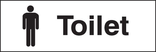 27058G Toilet (with male symbol) Self Adhesive Vinyl (300x100mm) Safety Sign