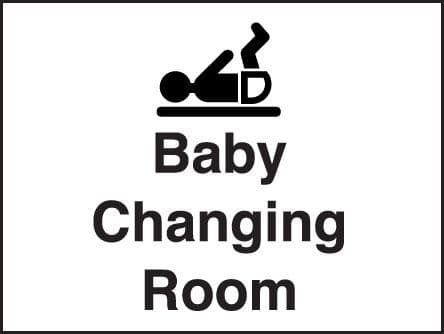 27065E Baby changing room Self Adhesive Vinyl (200x150mm) Safety Sign
