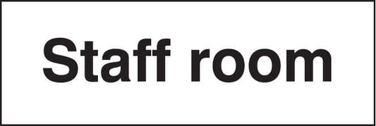 27081G Staff room Self Adhesive Vinyl (300x100mm) Safety Sign