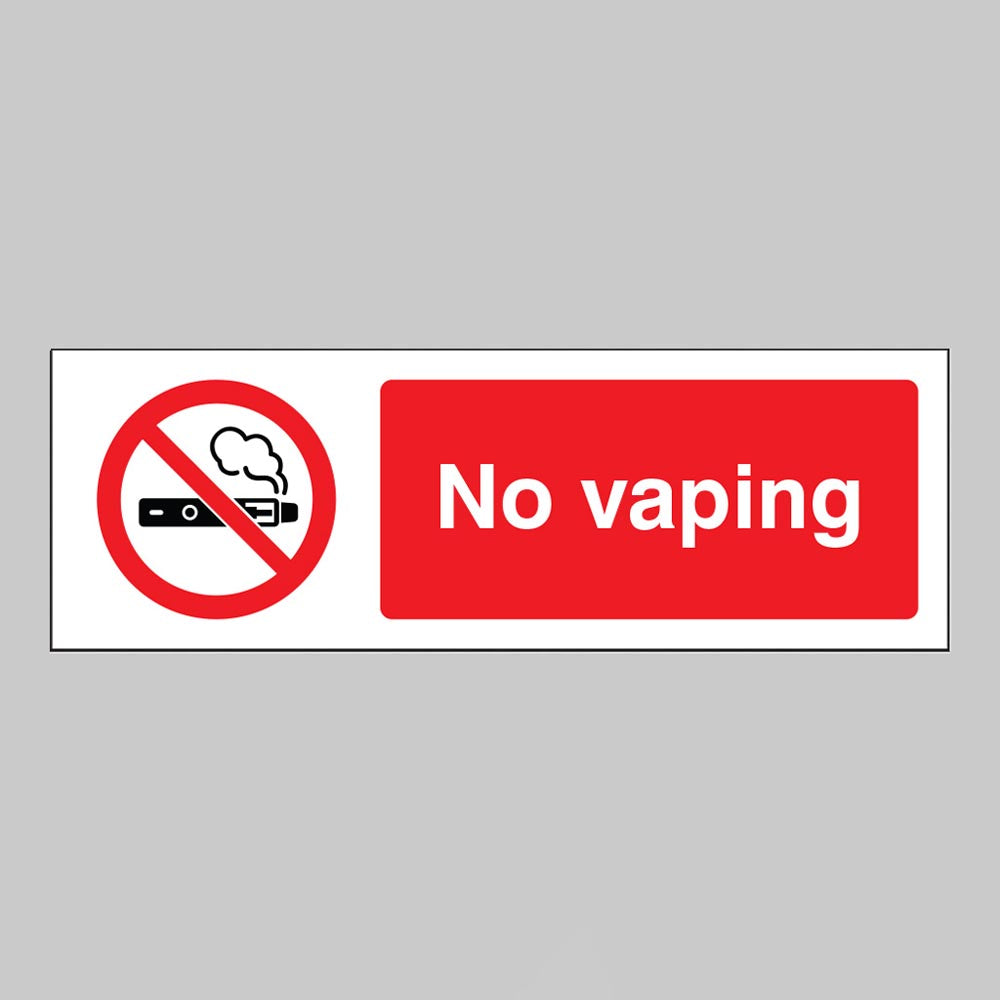 12993E No Vaping - Rigid Plastic (150x200mm) Safety Sign