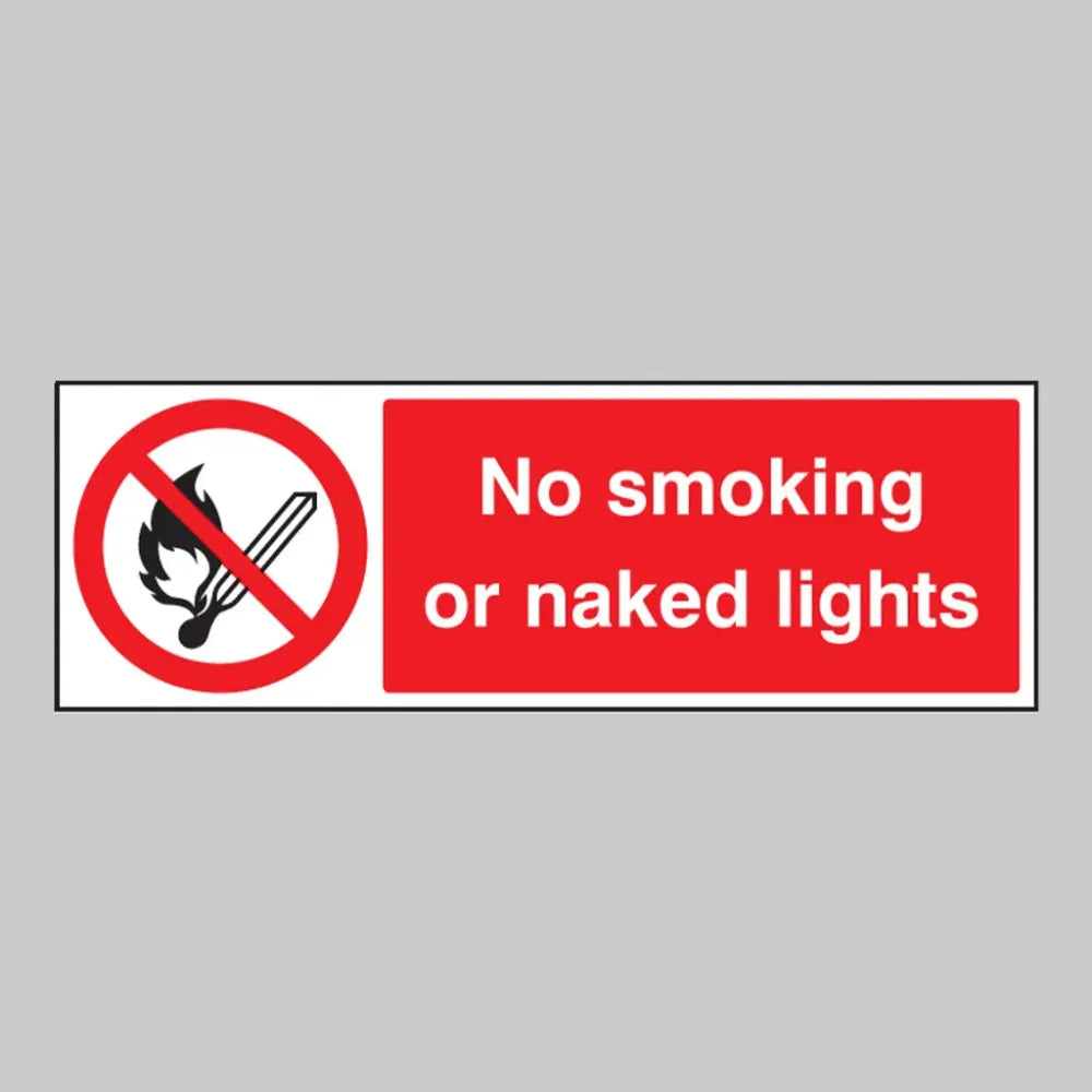 No smoking or naked lights