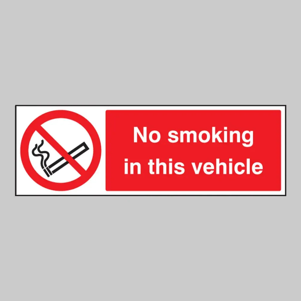 No smoking in the vehicle