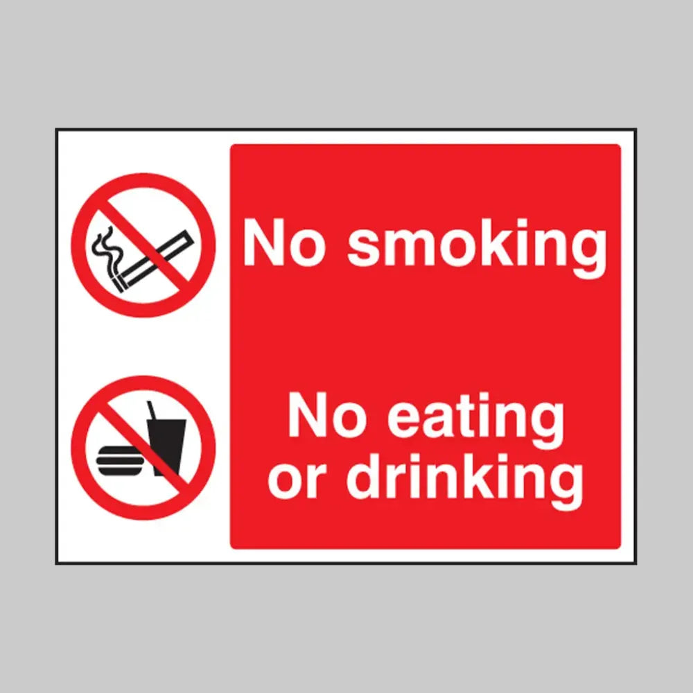 No smoking, no eating, no drinking