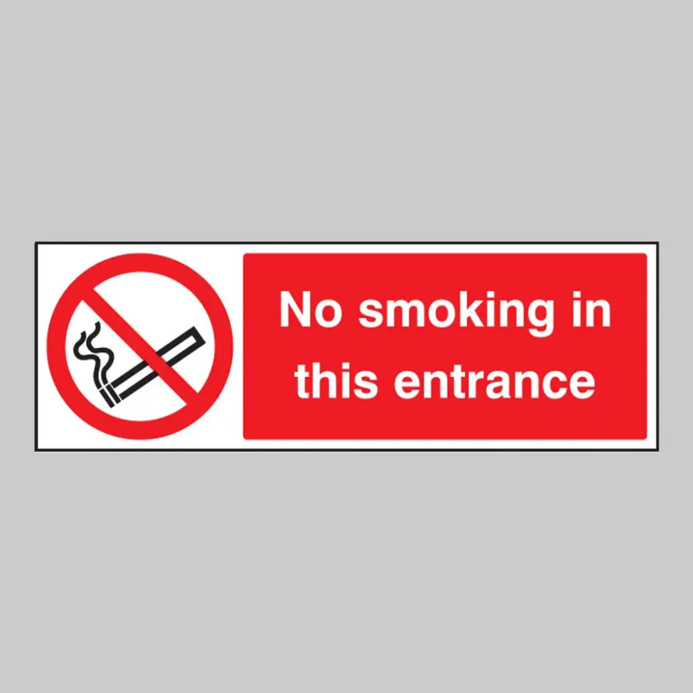 No smoking in this entrance