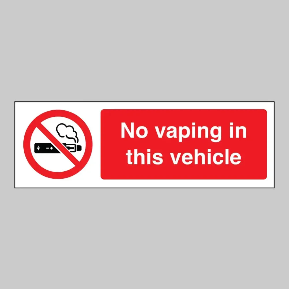 No vaping in this vehicle